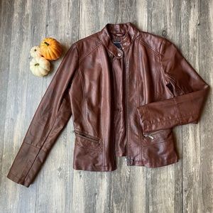 Brown Faux Leather Jacket from Bernardo